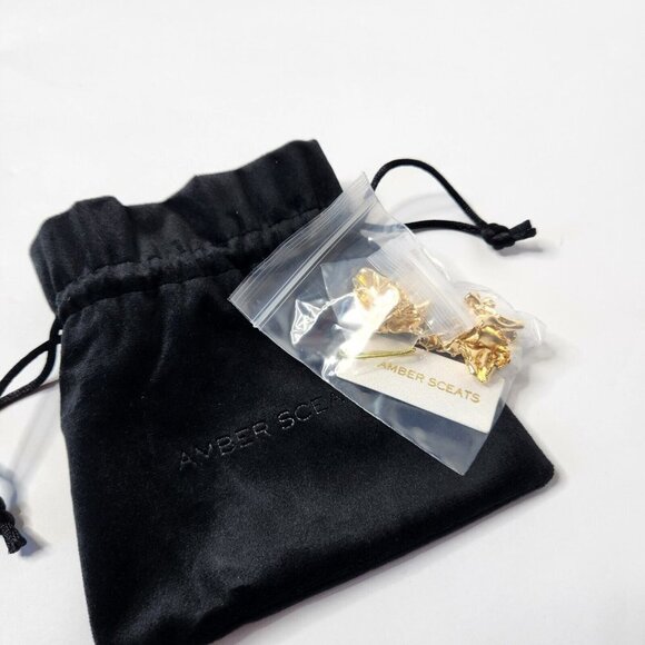 Amber Sceats Reese Earrings 24K Gold Plated New - Picture 4 of 5